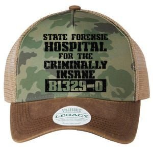 Criminally Insane Jail Inmate Prisoner Fun Halloween Costume Legacy Tie Dye Trucker Hat