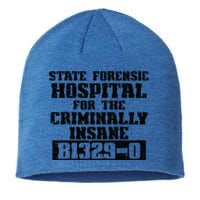 Criminally Insane Jail Inmate Prisoner Fun Halloween Costume Sustainable Beanie