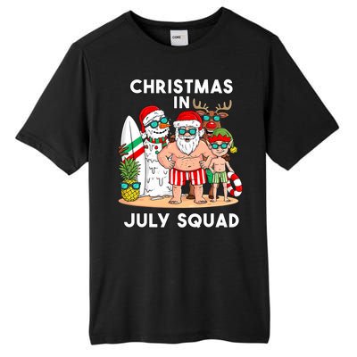 Christmas In July Squad Santa And Friends Xmas Boy Kids Tall Fusion ChromaSoft Performance T-Shirt