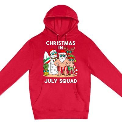 Christmas In July Squad Santa And Friends Xmas Boy Kids Premium Pullover Hoodie