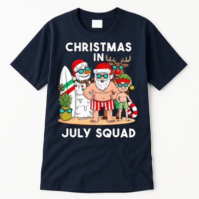 Christmas In July Squad Santa And Friends Xmas Boy Kids Tall T-Shirt