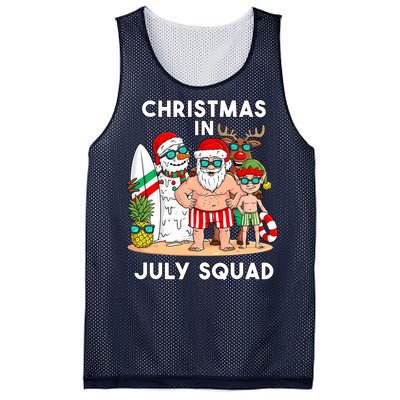 Christmas In July Squad Santa And Friends Xmas Boy Kids Mesh Reversible Basketball Jersey Tank