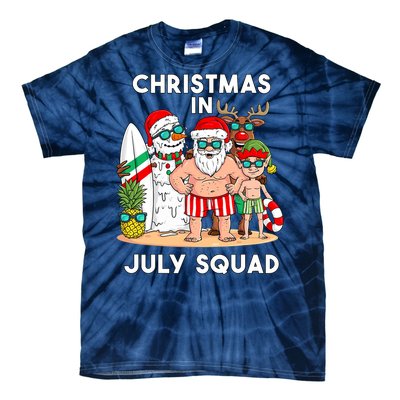 Christmas In July Squad Santa And Friends Xmas Boy Kids Tie-Dye T-Shirt