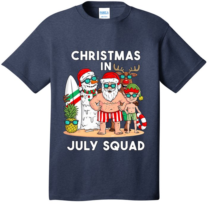 Christmas In July Squad Santa And Friends Xmas Boy Kids T-Shirt