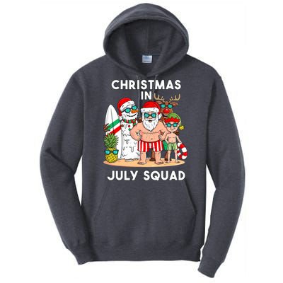 Christmas In July Squad Santa And Friends Xmas Boy Kids Tall Hoodie