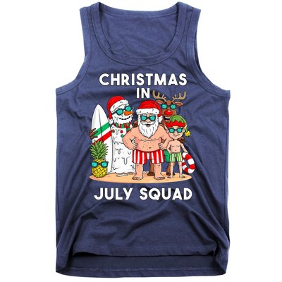 Christmas In July Squad Santa And Friends Xmas Boy Kids Tank Top