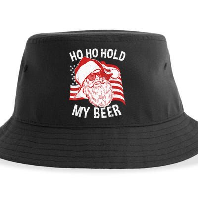 Christmas In July Santa Ho Ho Hold My Beer Drink Lover Sustainable Bucket Hat