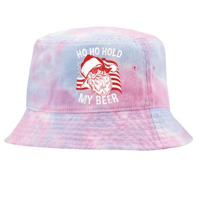 Christmas In July Santa Ho Ho Hold My Beer Drink Lover Tie-Dyed Bucket Hat