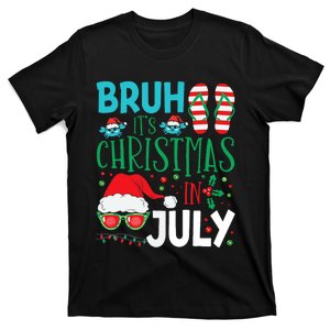 Christmas In July Bruh Summer Santa T-Shirt