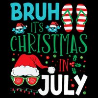 Christmas In July Bruh Summer Santa Impact Tech Backpack