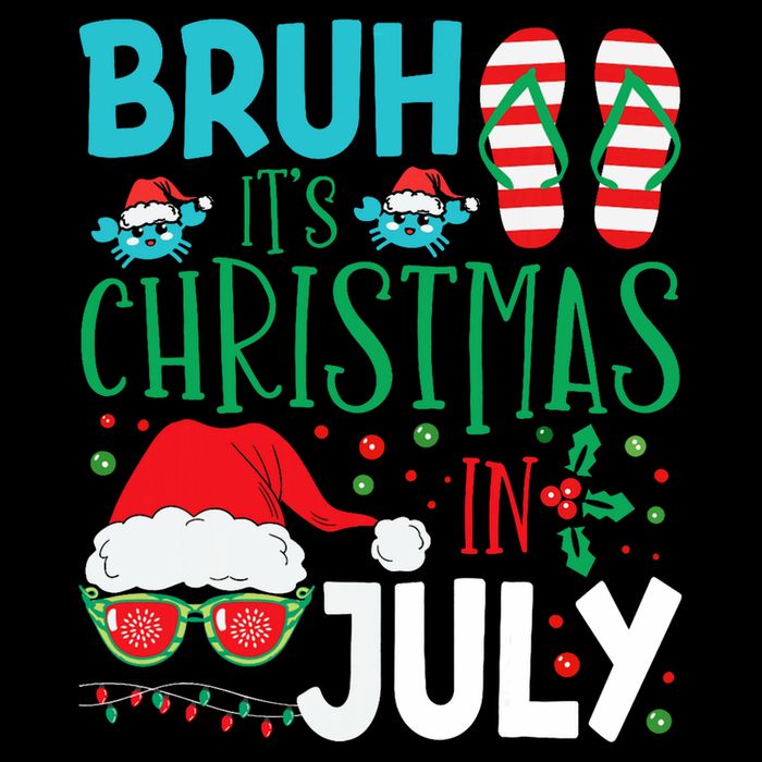 Christmas In July Bruh Summer Santa Impact Tech Backpack