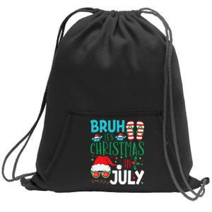 Christmas In July Bruh Summer Santa Sweatshirt Cinch Pack Bag