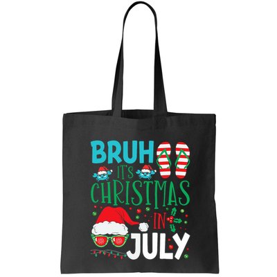 Christmas In July Bruh Summer Santa Bag