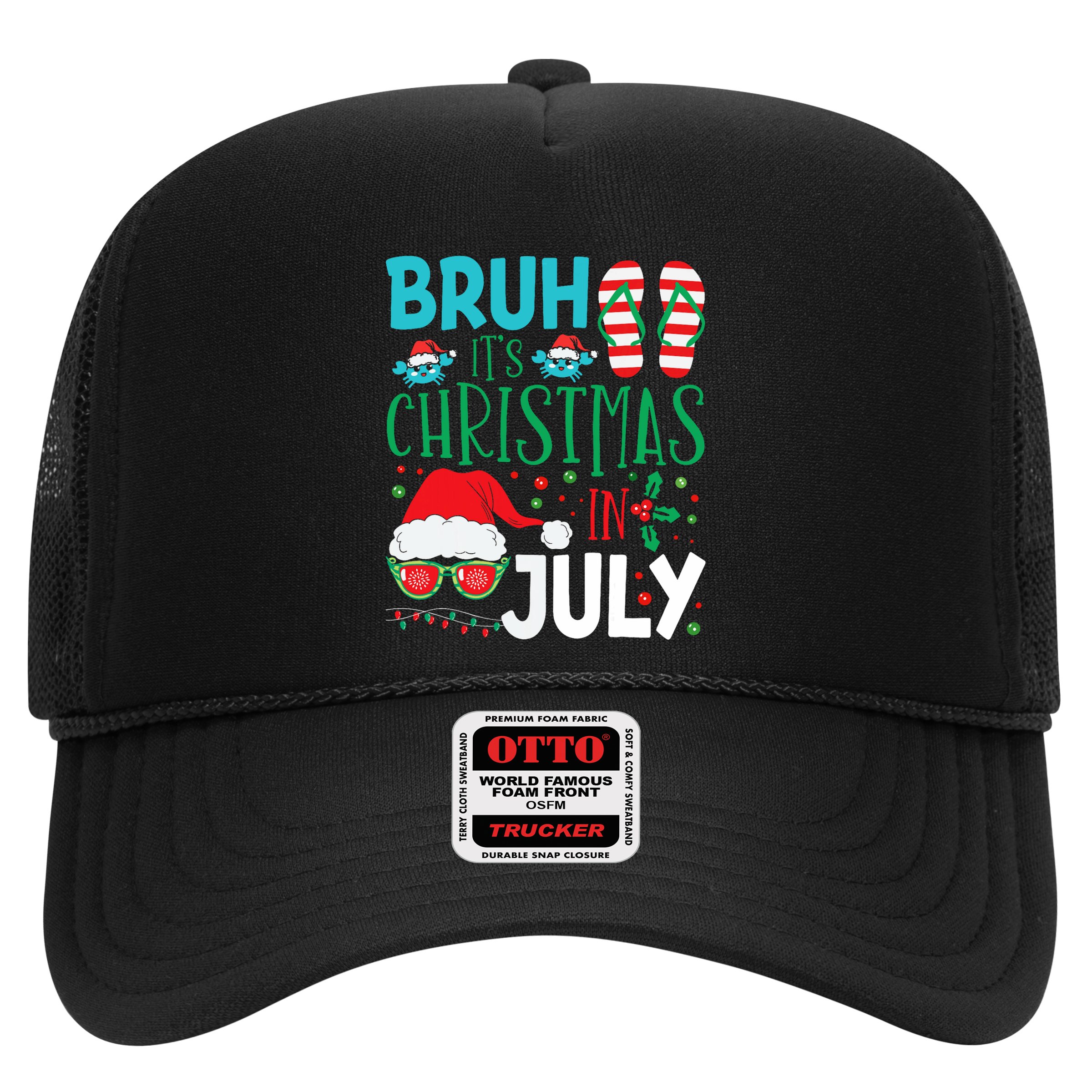 Christmas In July Bruh Summer Santa Hat