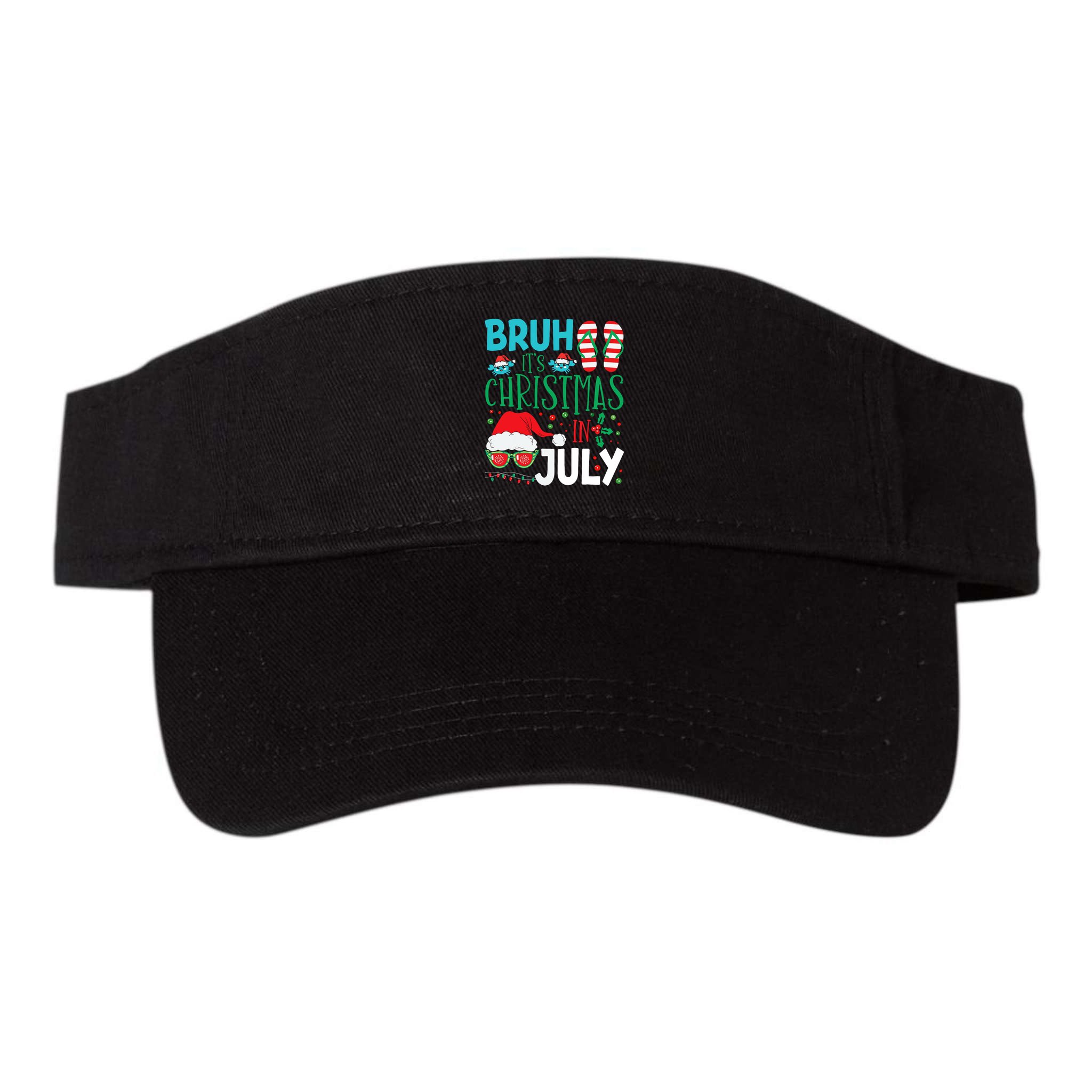 Christmas In July Bruh Summer Santa Visor