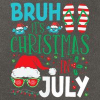 Christmas In July Bruh Summer Santa Cotton Canvas Backpack