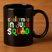 Christmas In July Squad Summer Xmas 11oz C Handle Ceramic Mug