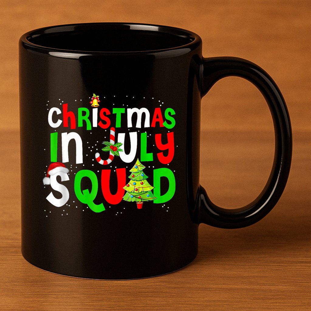 Christmas In July Squad Summer Xmas 11oz C Handle Ceramic Mug
