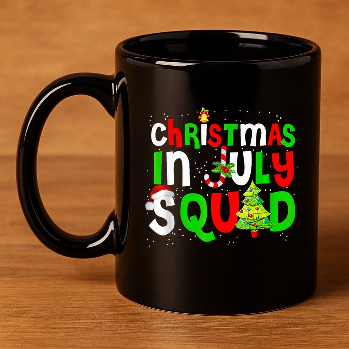 Christmas In July Squad Summer Xmas 11oz C Handle Ceramic Mug