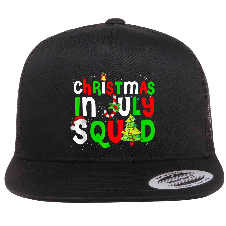Christmas In July Squad Summer Xmas Flat Bill Trucker Hat