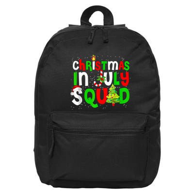 Christmas In July Squad Summer Xmas 16 in Basic Backpack