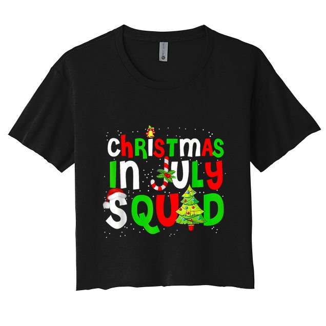 Christmas In July Squad Summer Xmas Crop Top