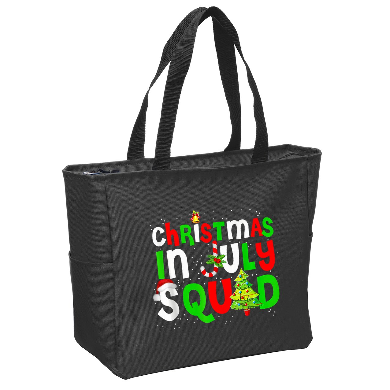 Christmas In July Squad Summer Xmas Zip Tote Bag