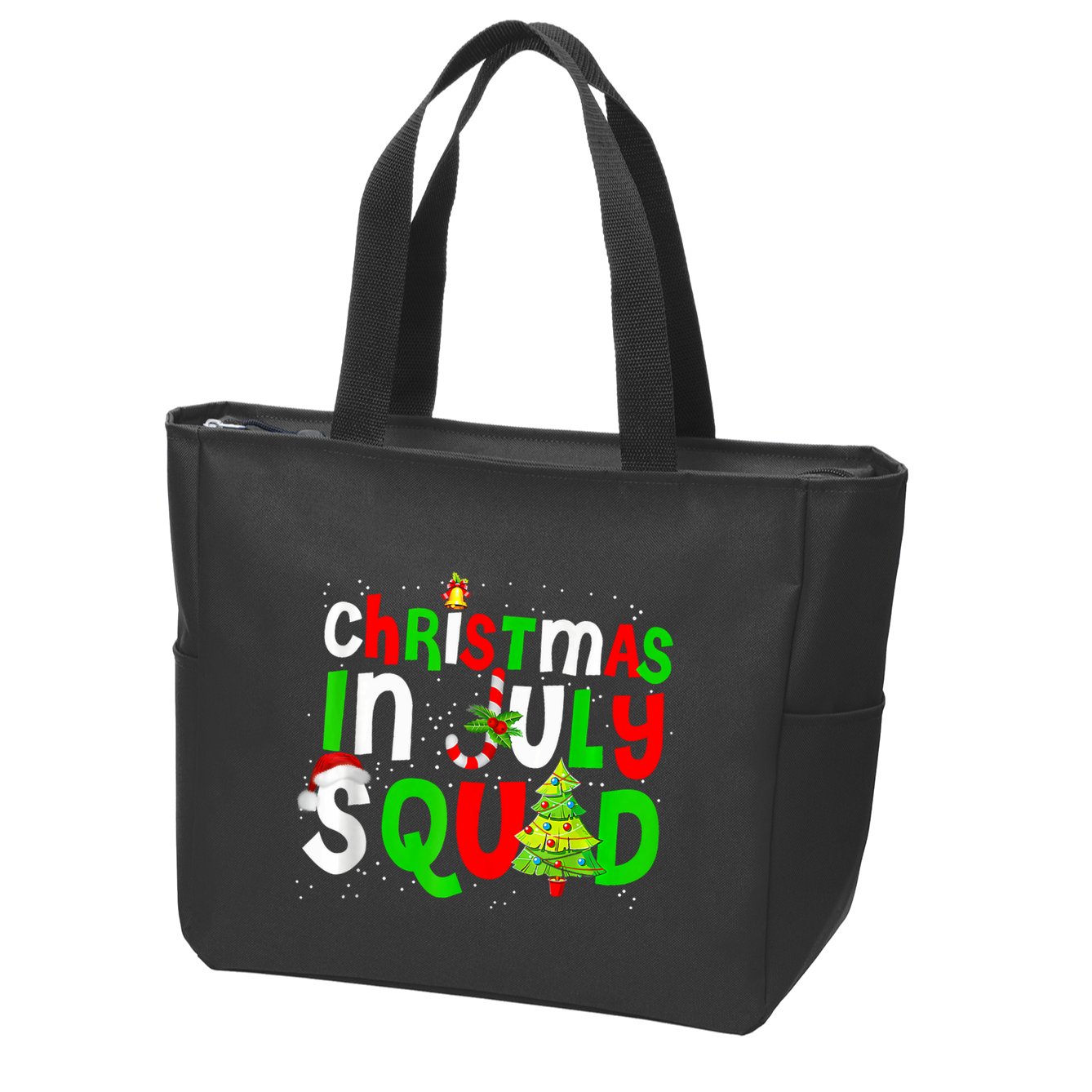Christmas In July Squad Summer Xmas Zip Tote Bag