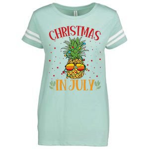 Christmas In July Pineapple Summer Holiday Enza Ladies Jersey Football T-Shirt