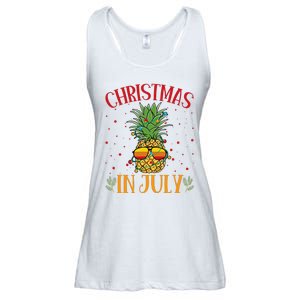 Christmas In July Pineapple Summer Holiday Ladies Essential Flowy Tank