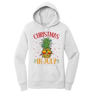 Christmas In July Pineapple Summer Holiday Women's Pullover Hoodie