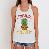 Christmas In July Pineapple Summer Holiday Women's Knotted Racerback Tank