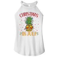 Christmas In July Pineapple Summer Holiday Women's Perfect Tri Rocker Tank