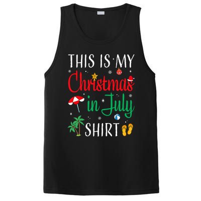 Christmas In July Santa Hat Summer Beach Vacation Xmas PosiCharge Competitor Tank