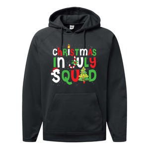 Christmas In July Squad Funny Summer Xmas Performance Fleece Hoodie