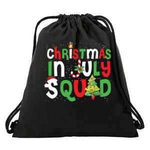 Christmas In July Squad Funny Summer Xmas Drawstring Bag