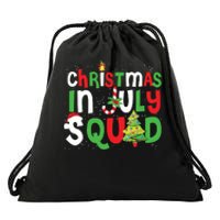 Christmas In July Squad Funny Summer Xmas Drawstring Bag