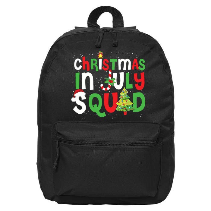 Christmas In July Squad Funny Summer Xmas 16 in Basic Backpack