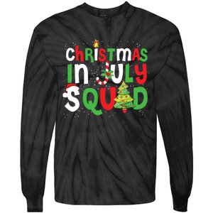 Christmas In July Squad Funny Summer Xmas Tie-Dye Long Sleeve Shirt