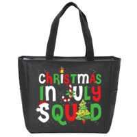 Christmas In July Squad Funny Summer Xmas Zip Tote Bag