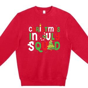 Christmas In July Squad Funny Summer Xmas Premium Crewneck Sweatshirt