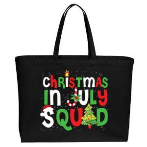 Christmas In July Squad Funny Summer Xmas Cotton Canvas Jumbo Tote