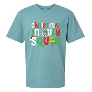 Christmas In July Squad Funny Summer Xmas Sueded Cloud Jersey T-Shirt