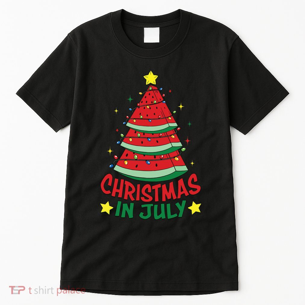 Christmas In July Watermelon Xmas Tree Summer Tall T-Shirt