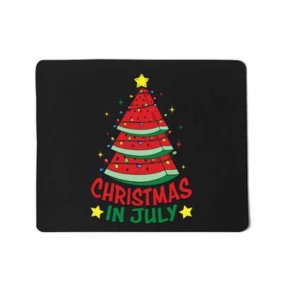 Christmas In July Watermelon Xmas Tree Summer Mousepad