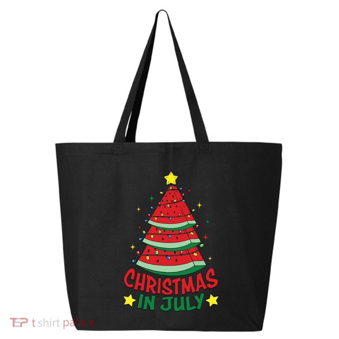 Christmas In July Watermelon Xmas Tree Summer 25L Jumbo Tote