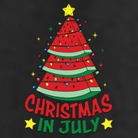 Christmas In July Watermelon Xmas Tree Summer 25L Jumbo Tote