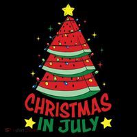 Christmas In July Watermelon Xmas Tree Summer Baby Bodysuit