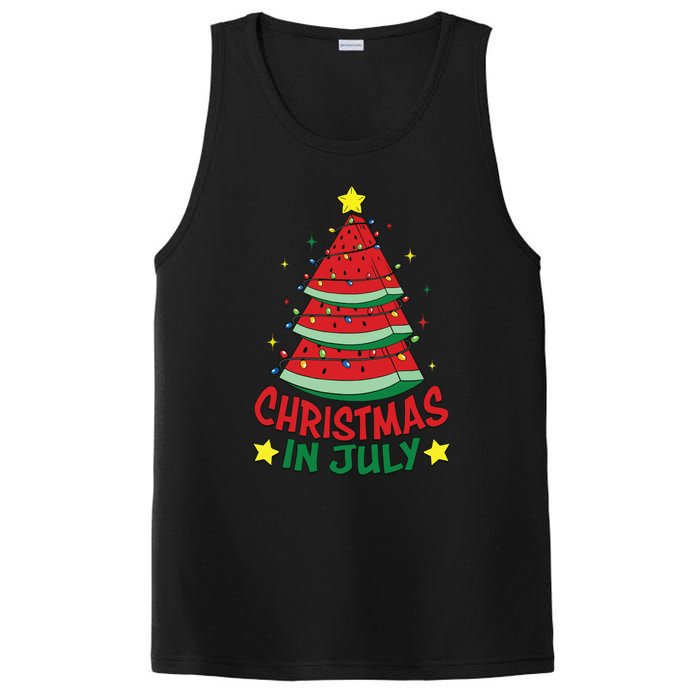 Christmas In July Watermelon Xmas Tree Summer PosiCharge Competitor Tank