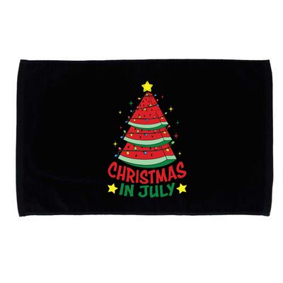 Christmas In July Watermelon Xmas Tree Summer Microfiber Hand Towel